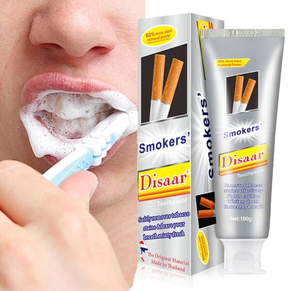 Dentifrice anti tabac élimine les taches de fumée, de thé