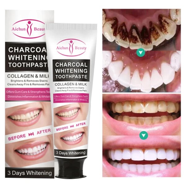 Dentifrice Blanchissant au Charbon de Bambou – Nettoyage Intense