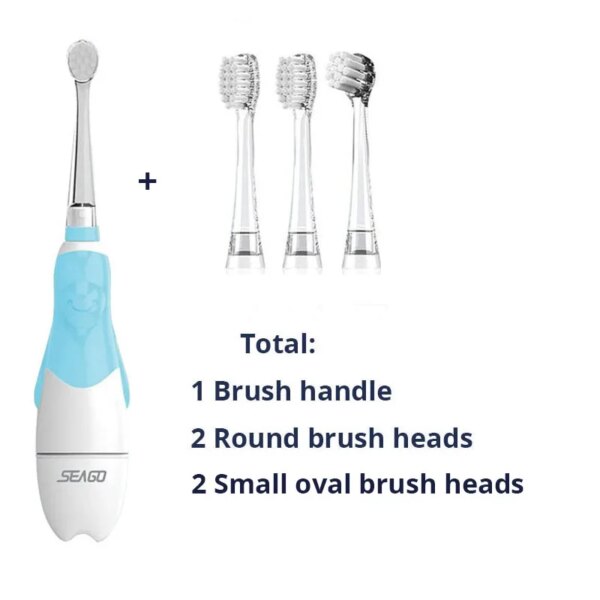 brosse a dent electrique enfant Sonic avec lumière LED pour enfants,appareil de brossage électronique