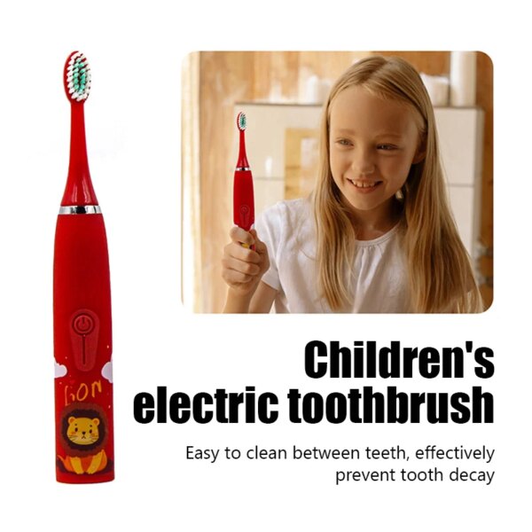 Brosse à dents électrique à ultrasons pour enfants, tête de brosse à dents sonique pour enfants