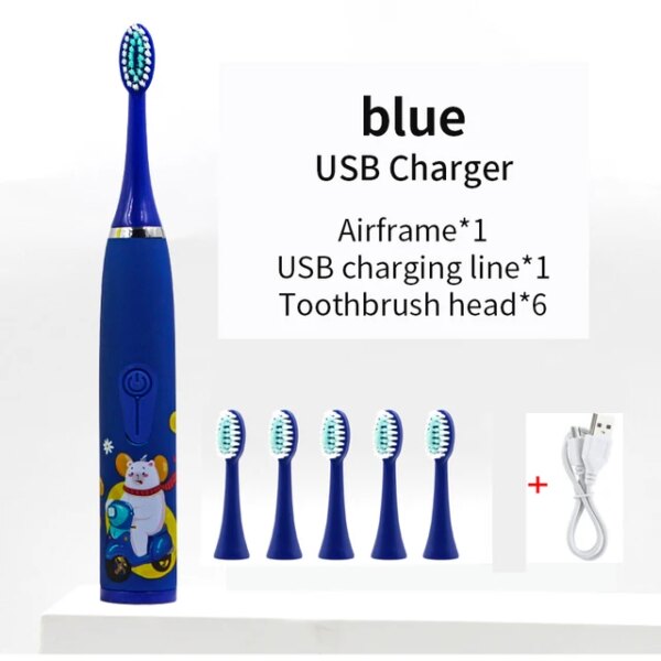 Brosse à Dents Électrique Ultrasonique Enfant – 4 Modes
