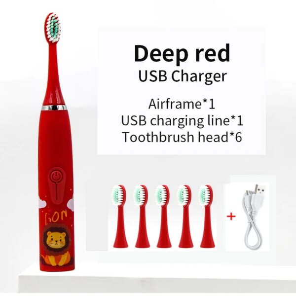 Brosse à Dents Électrique Ultrasonique Enfant – 4 Modes