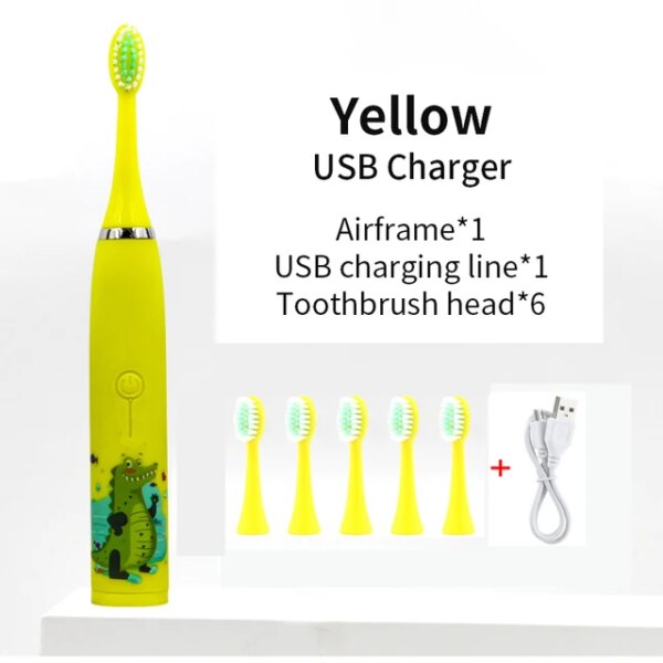 Brosse à Dents Électrique Ultrasonique Enfant – 4 Modes