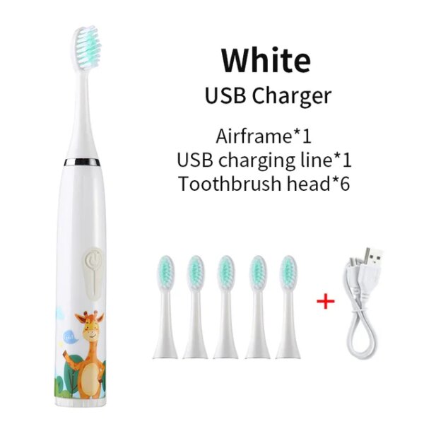 Brosse à Dents Électrique Ultrasonique Enfant – 4 Modes