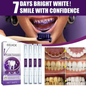 Hismile Dentifrice professionnel en mousse violette, blanchiment dentaire, dents lumineuses, haleine fraîche