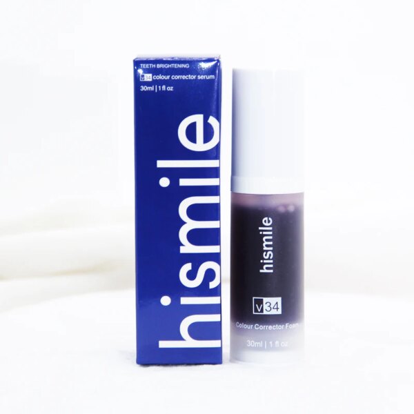 Hismile  V34 Dentifrice violet pour le blanchiment des dents, élimine les taches, booster de blanchiment des dents