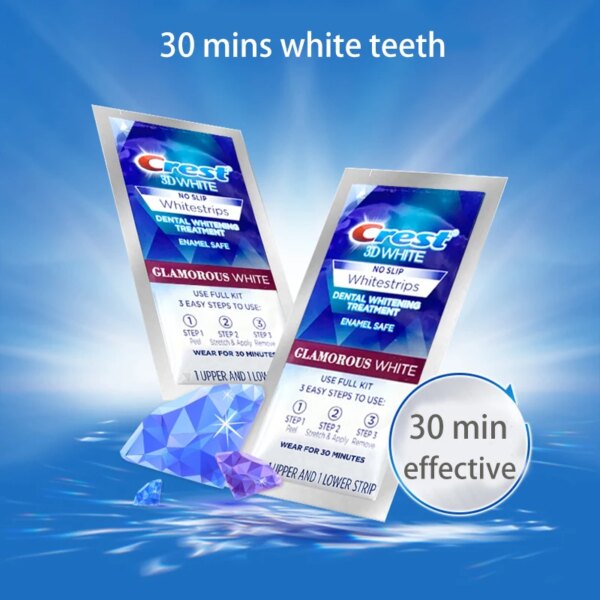 crest 3d white Kit de blanchiment des dents, effet 3D glamour