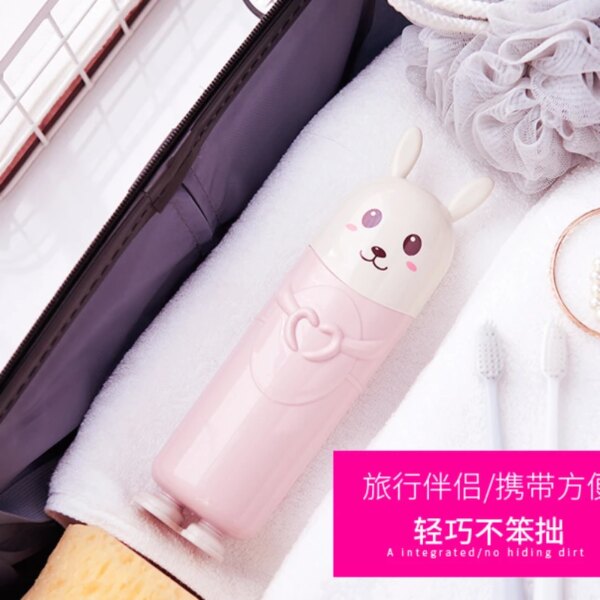 Boîte de rangement portable pour brosse à dents, étui de protection pour brosse à dents, dessin animé mignon