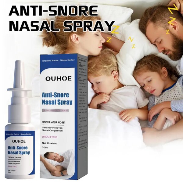 Spray nasal anti-ronflement 30ml, solution anti-ronflement liquide, soins de l'Antarctique, qualité supérieure, bon sommeil