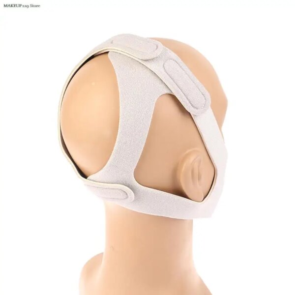 Sangle de ruisseau anti-ronflement en nylon élastique, ceinture respirante anti-sicing, bande respiratoire buccale