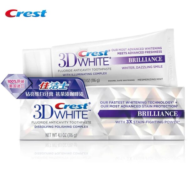 Dentifrice 3D White Crest brillant blanchiment des dents pâte dentaire