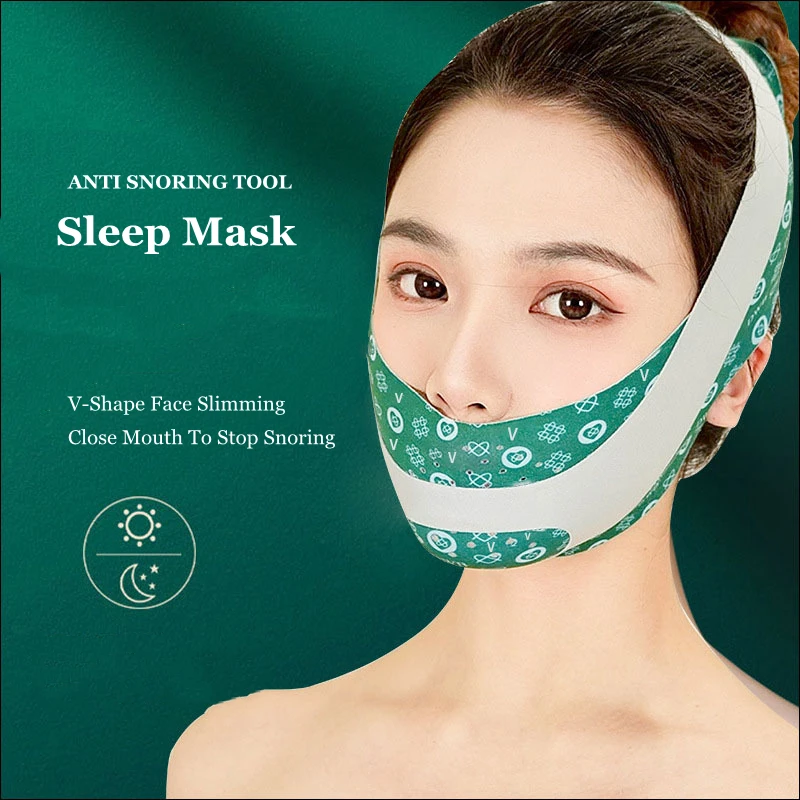 Masque de Sommeil Anti-Ronflement en Forme de V – 