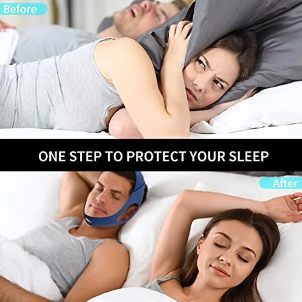 Mentonnière anti-âge confortable pour hommes et femmes, ceinture de couchage réglable, garde la bouche fermée