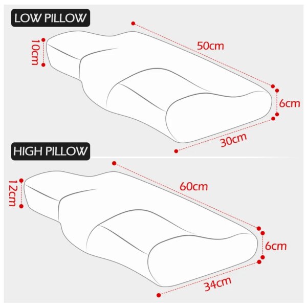Oreiller en coton à mémoire de forme pour adultes, oreiller confortable pour le cou, orthèses fonctionnelles