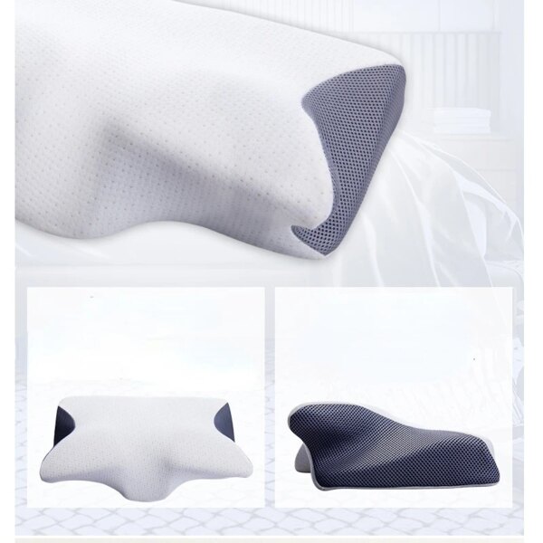 Oreiller Orthopédique Papillon en Mousse à Mémoire de Forme – Soutien Cervical