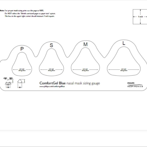 Masque nasal bleu CPI-Confortgel, coussin antarctique avec équipement de sauna