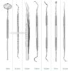kit blanchiment dentaire professionnel Détartreur de Tartre et Faucille à Miroir Spatule de Sélection des Dents