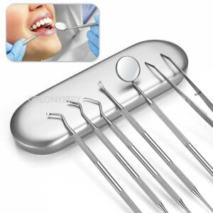 kit blanchiment dentaire professionnel Détartreur de Tartre et Faucille à Miroir Spatule de Sélection des Dents