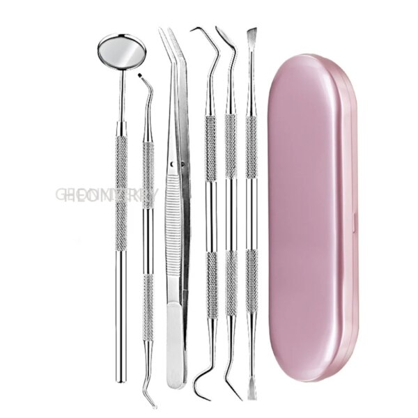 kit blanchiment dentaire professionnel Détartreur de Tartre et Faucille à Miroir Spatule de Sélection des Dents