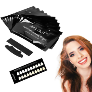 bande blanchiment dentaire au charbon de bambou, 7 paires, parfum menthe