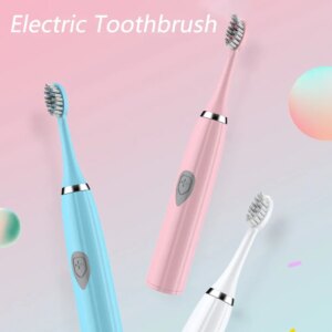 Brosse à dents électrique à ultrasons, aste par USB, lavable, étanche, blanchiment électronique