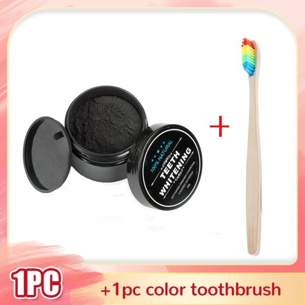 Poudre de charbon de bois naturel actif, hygiène buccale professionnelle