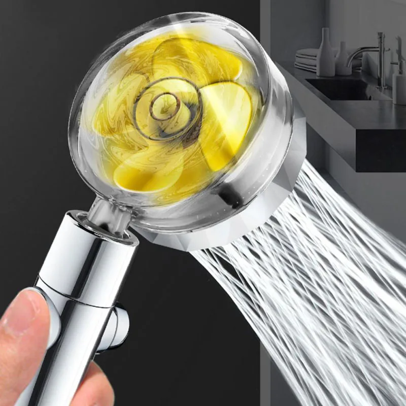 Pommeau de Douche Turbo 360° à Hélice – Haute Pression avec Filtre