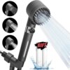 22831-7b350f.jpg Pommeau de Douche à Haute Pression avec Spray Réglable, 3 Modes, Brosse de Énergie