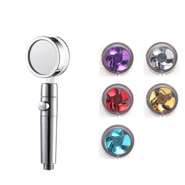 Pommeau de douche à hélice Turbo Fan Drive Jet, pluie, haute pression avec ventilateur