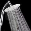 Pommeau de douche à effet pluie haute pression, grande extension de douche incurvée en acier inoxydable