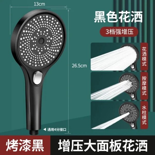 Pommeau de douche à grand panneau, ensemble de douche pluie haute pression, économie d'eau