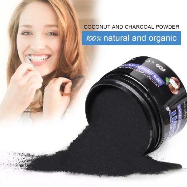 charbon pour les dents Poudre de blanchiment des dents à usage quotidien, 30g/60g