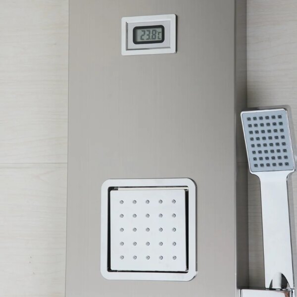 Panneau de Douche Luxe en Nickel Brossé – Colonne avec Douchette