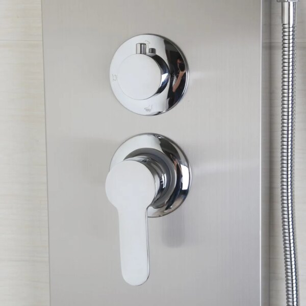 Panneau de Douche Luxe en Nickel Brossé – Colonne avec Douchette