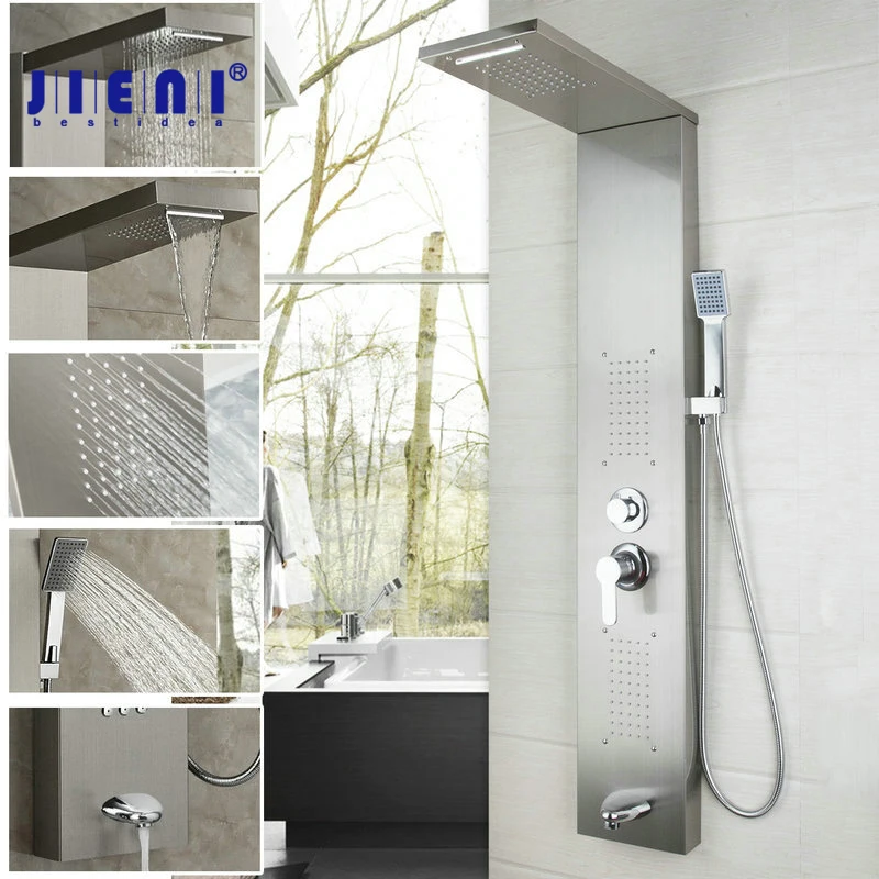 Colonne de Douche en Laiton Massif Chromé – Systèm - Pommeau de douche chez blanchimo.fr