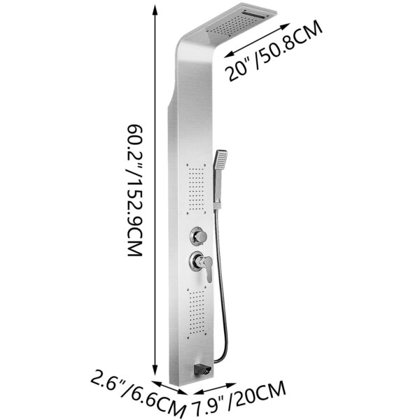 23226-694c98.jpg VEVOR 5 en 1 Robinet de Douche Salle de Bain Robinet d'Eau Tour