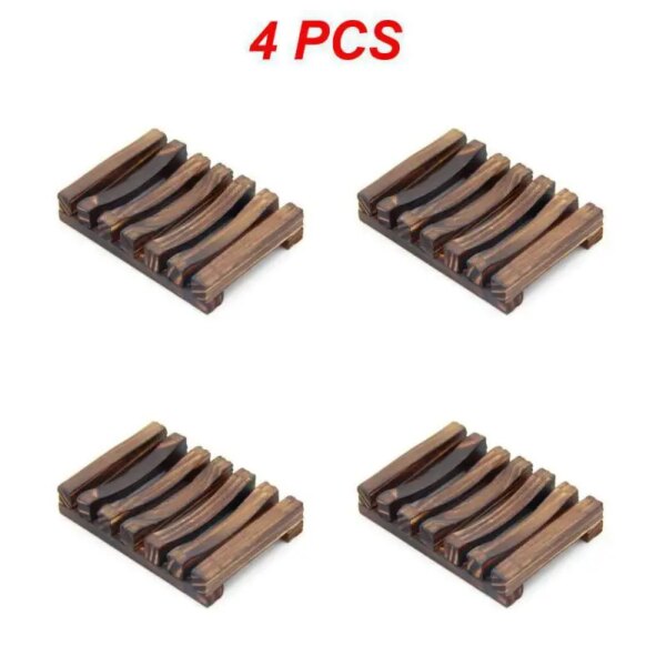 Boîte de rangement anti-moisissure en bambou, 1/2/4 pièces, support sanitaire de proximité