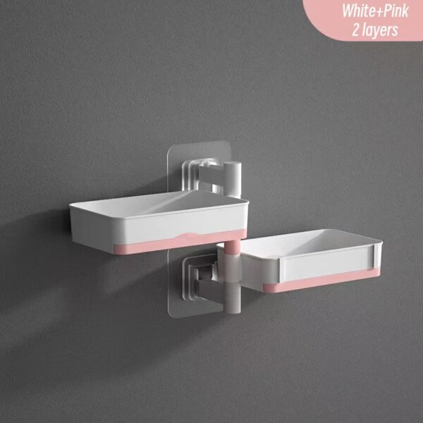 Porte-savon sans poinçonnage rotatif 2/3/4 couches boîte à savon conteneur