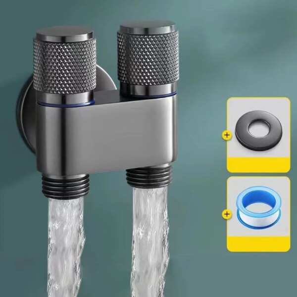 Machine à laver à double commande, vanne triangulaire de toilette, évier de cuisine