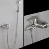 Robinet de douche t de centre commercial en acier inoxydable, chaud et froid