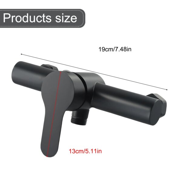 Cabine de douche murale en acier inoxydable 304, pièce de salle de bain noire