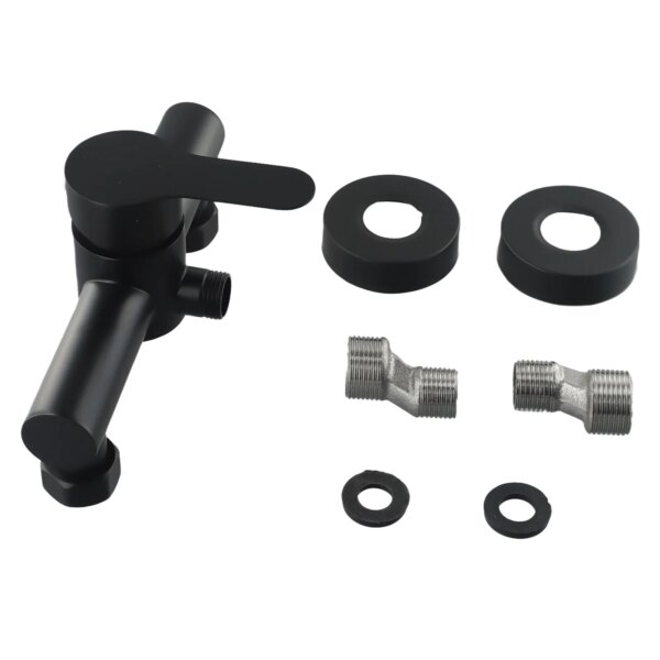 Cabine de douche murale en acier inoxydable 304, pièce de salle de bain noire