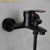 Robinet de douche Finition noire Nouvelle douche murale PLANHO Bathtub Déterminer la douche
