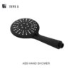 Ensemble douche pluie noir mat