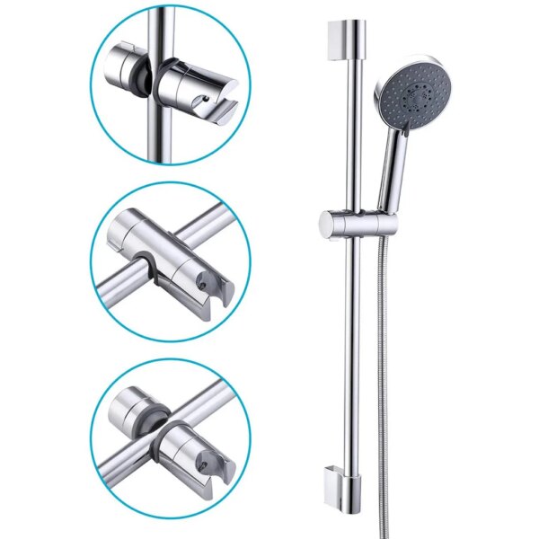 23880-bedd21.jpg Support universel de barre de douche – Pince réglable ABS 18–25 mm