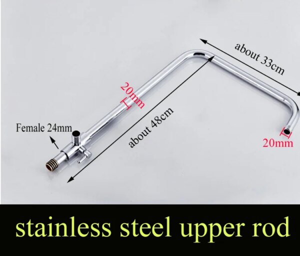 Barre de douche pluie en acier inoxydable/laiton