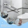 Barre d’appui de douche en acier inoxydable – poignée de maintien 300/400/500 mm