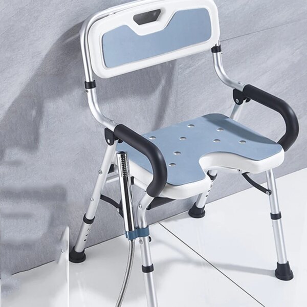 24115-e810c6.jpg Chaise de Douche Pliable et Télescopique, Petit Tabouret de Touriste de Styliste