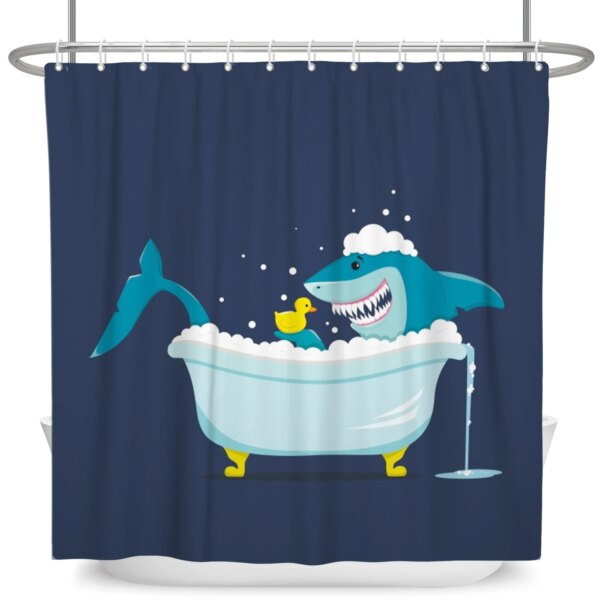 25683-4a4fef.jpg Rideau de douche étanche avec crochets, pour salle de bain, décoration de baignoire