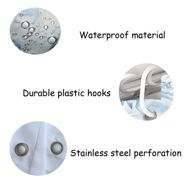 25804-913d48.jpg Rideau de douche imperméable en polyester lavable, art abstrait nordique, vert Boho